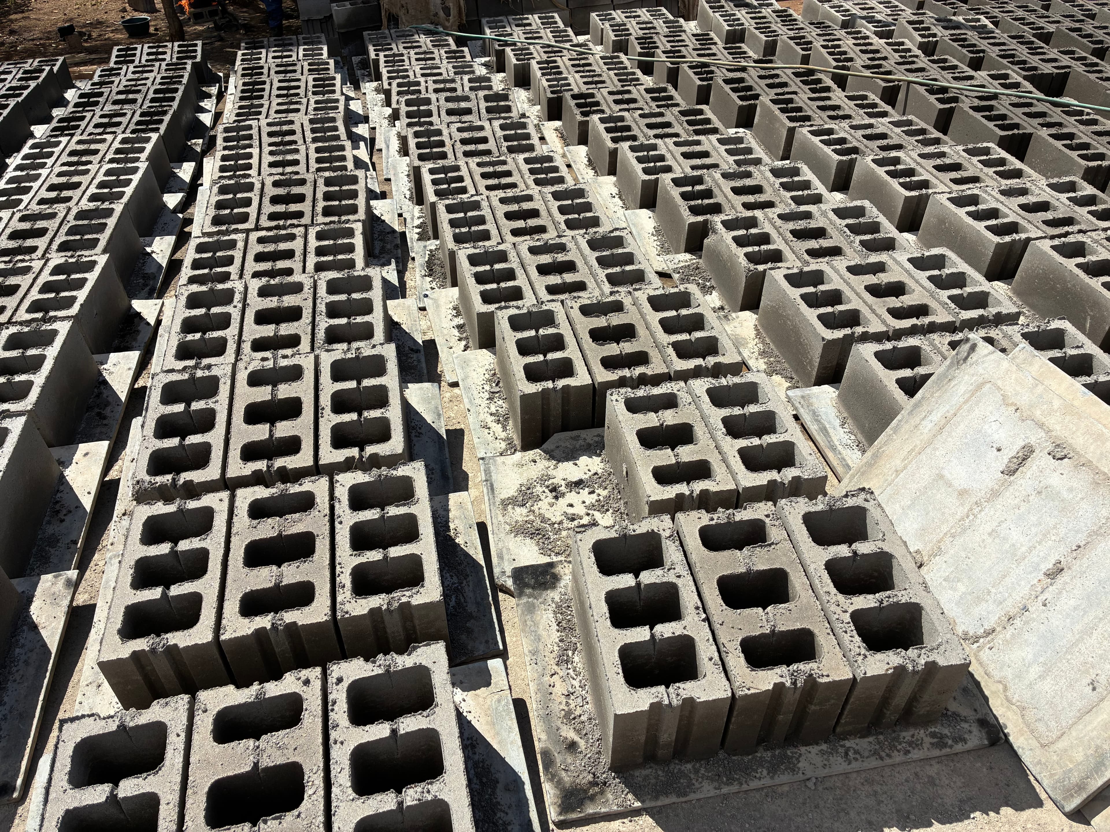 Construction site with quality building materials